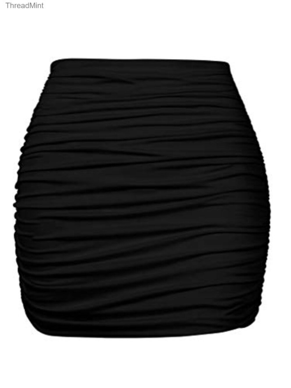 Women's High Waist Tight Ruched Bodycon Mini Skirt | Stretchy Club Party